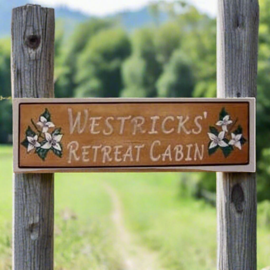 Wood Carved Rectangle Sign designed for a Great gift for Him or Her Address Home Ranch Sign