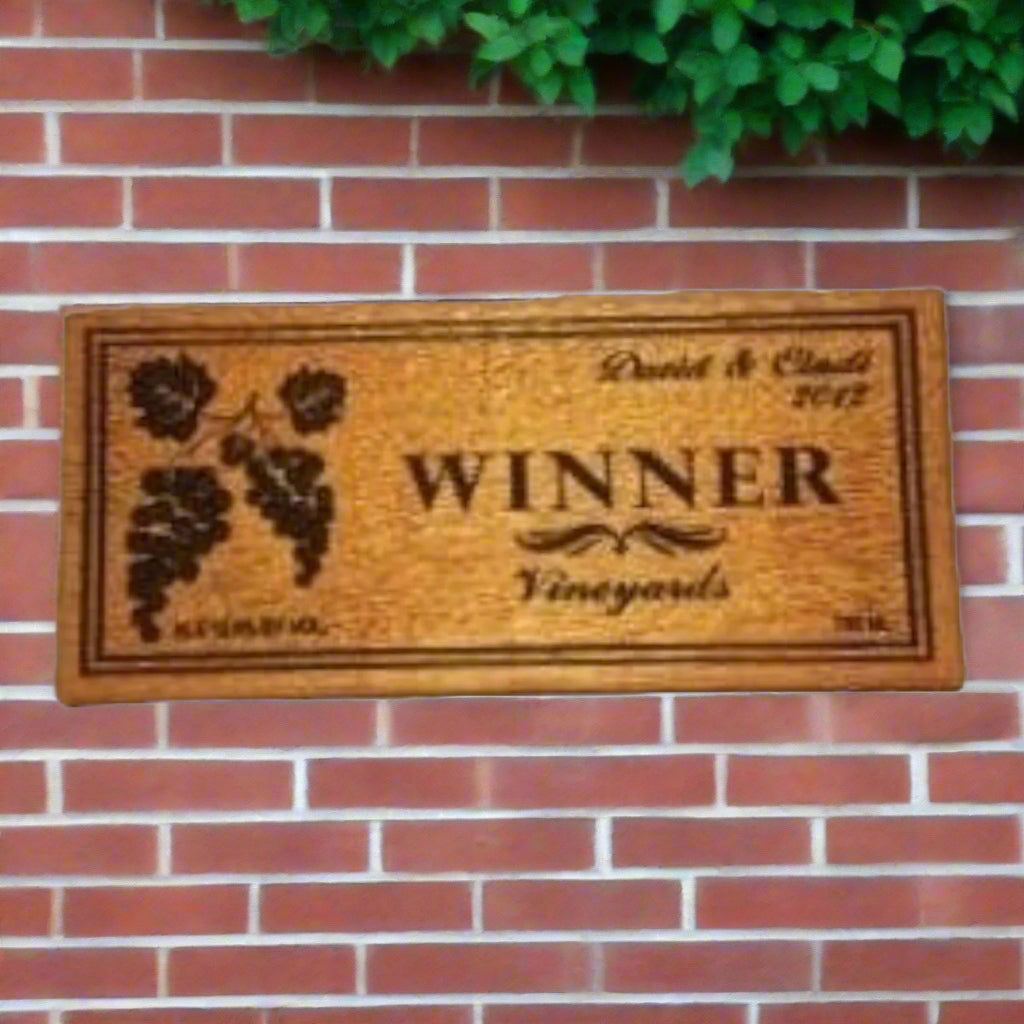 Wooden Carved Rectangle Sign Business Home Address Ranch RV Camping Signs.
